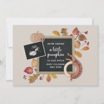 Fall Thanksgiving Pumpkin Baby Pregnancy Birth Announcement