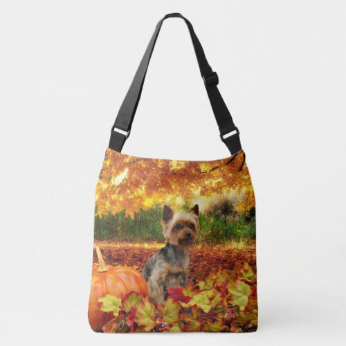 Fall Thanksgiving _ Tucker _ Yorkie Crossbody Bag