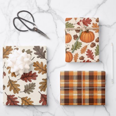 Fall Thanksgiving  Wrapping Paper Sheets