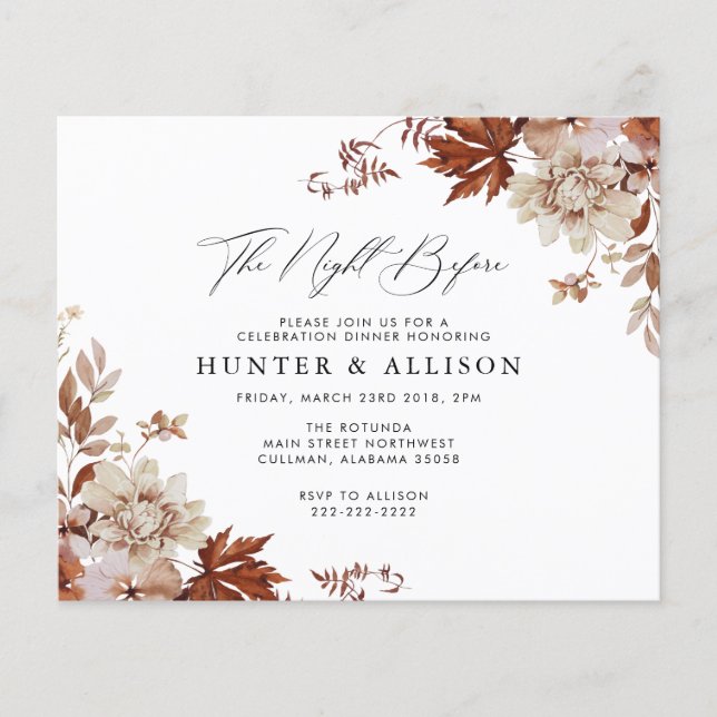 Fall The Night Before | Invitation Flyer (Front)