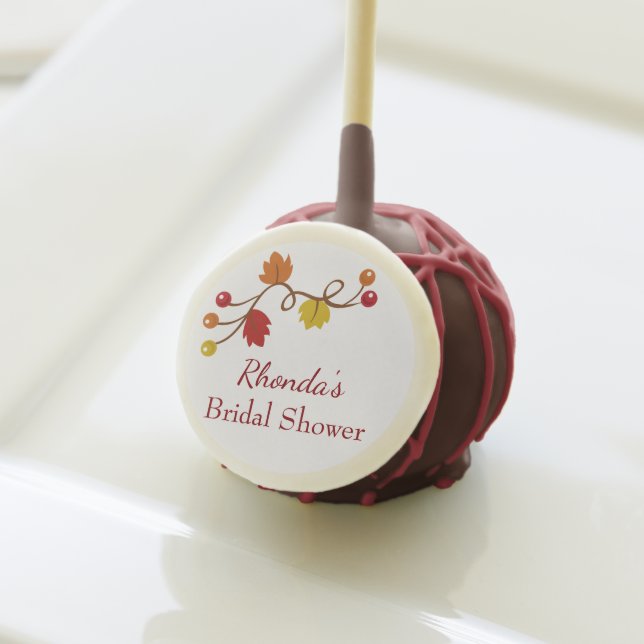 Fall theme bridal shower cake pops (Front Insitu)