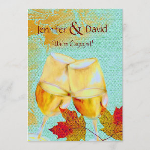 Fall Theme Engagement Party Invitation
