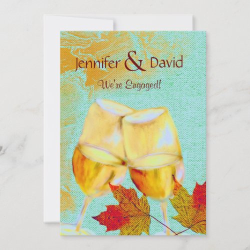 Fall Theme Engagement Party Invitation