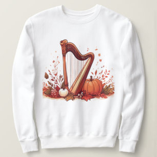 Fall Theme Harp Pumpkin Sweatshirt