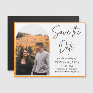 Fall theme Save the Date Wedding Magnetic Card