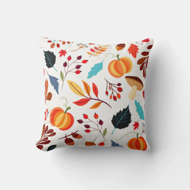 Fall Theme Throw Pillow | Zazzle