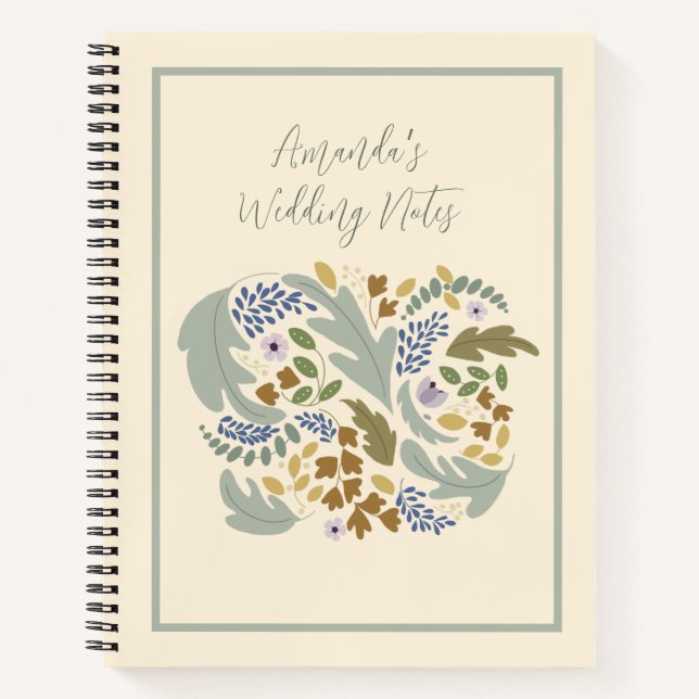 Fall Theme Wedding Plans Notebook  (Front)