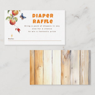 Fall Themed Diaper Raffle Tickets Enclosure Card