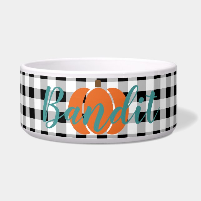 Fall Themed Home Decor with Buffalo check Bowl (Front)