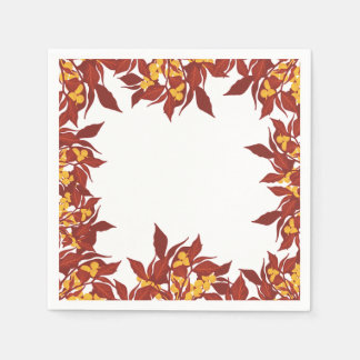 Fall themed paper napkins