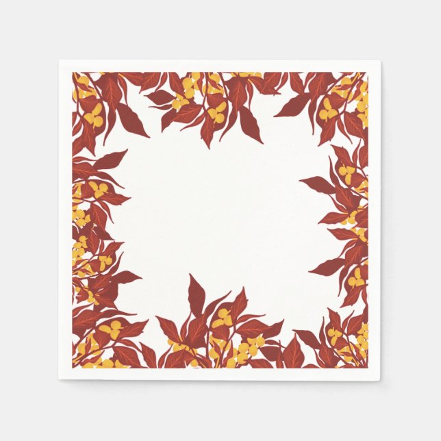 Fall themed paper napkins (Front)