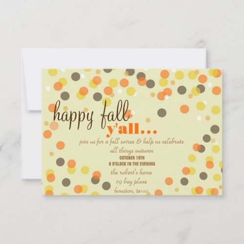 Fall Themed Party Invitation