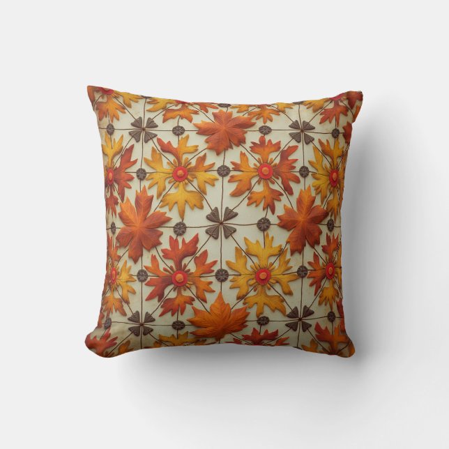 Fall themed throw pillow  (Front)