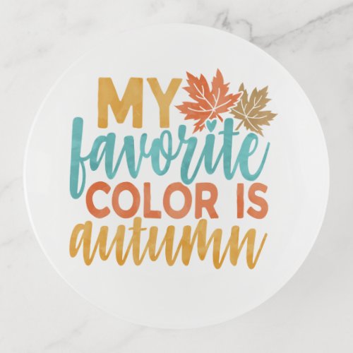 Fall Themed Trinket Tray with Quote