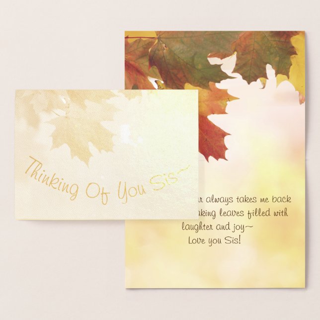 Fall Thinking Of You Sis~ Foil Card (Display)