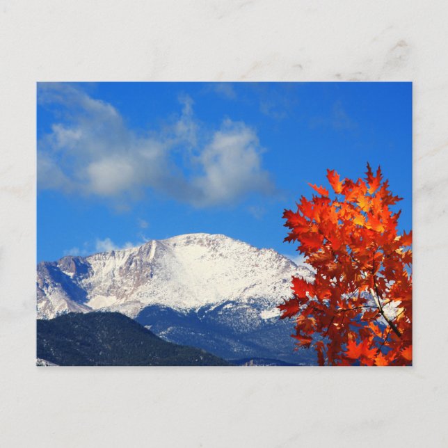 Fall Time in the Colorful Rocky Mountains Postcard (Front)