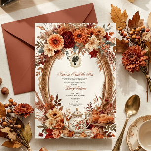 Fall Time to Spill the Tea Bridal Shower Invitation