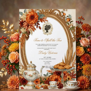 Fall Time to Spill the Tea Bridal Shower Invitation