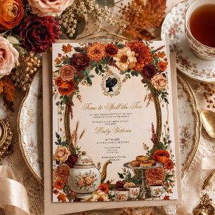 Fall Time to Spill the Tea Bridal Shower Invitation