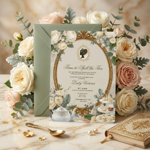 Fall Time to Spill the Tea Bridal Shower Invitation