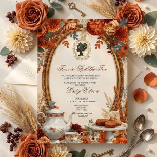 Fall Time to Spill the Tea Bridal Shower Invitation