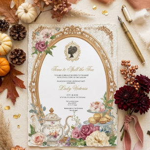 Fall Time to Spill the Tea Bridal Shower Invitation