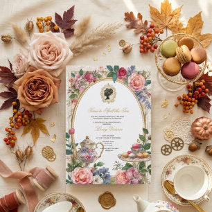 Fall Time to Spill the Tea Bridal Shower Invitation