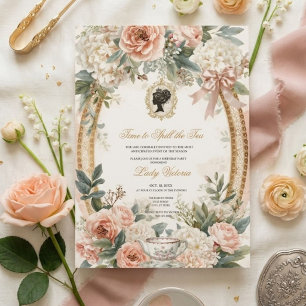 Fall Time to Spill the Tea Bridal Shower Invitation