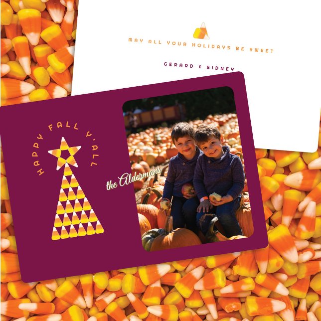 Fall to Christmas Photo Card – Candy Corn Tree (Creator Uploaded)
