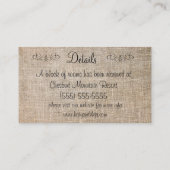 Fall to Winter Details Business Card (Back)