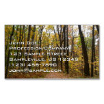 Fall Trail and Golden Leaves at Laurel Hill Park Business Card Magnet
