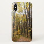 Fall Trail and Golden Leaves at Laurel Hill Park iPhone XS Case