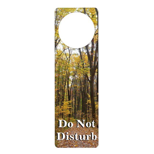 Fall Trail and Golden Leaves at Laurel Hill Park Door Hanger (Front)