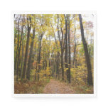 Fall Trail and Golden Leaves at Laurel Hill Park Napkins