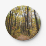 Fall Trail and Golden Leaves at Laurel Hill Park Paper Plates