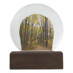 Fall Trail and Golden Leaves at Laurel Hill Park Snow Globe