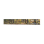 Fall Trail and Golden Leaves at Laurel Hill Park Wrap Around Label