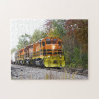 Fall Train in Color Picturesque Family Fun Puzzle