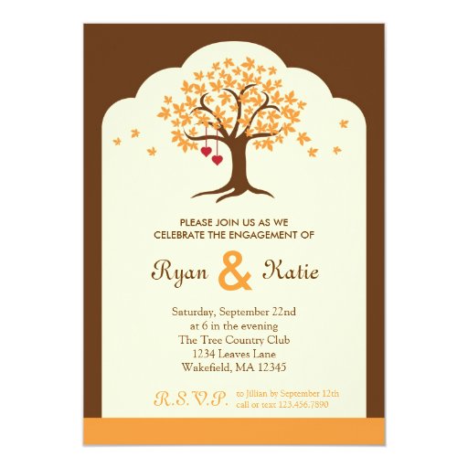 Autumn Engagement Party Invitations 3