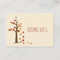 Fall tree, fall wedding wishing well enclosure card