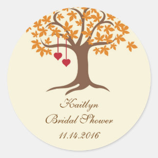 Fall Tree Favor Seal Sticker