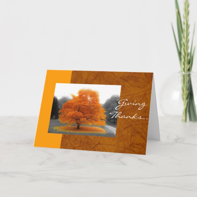 Fall Tree Holiday Card (Front)