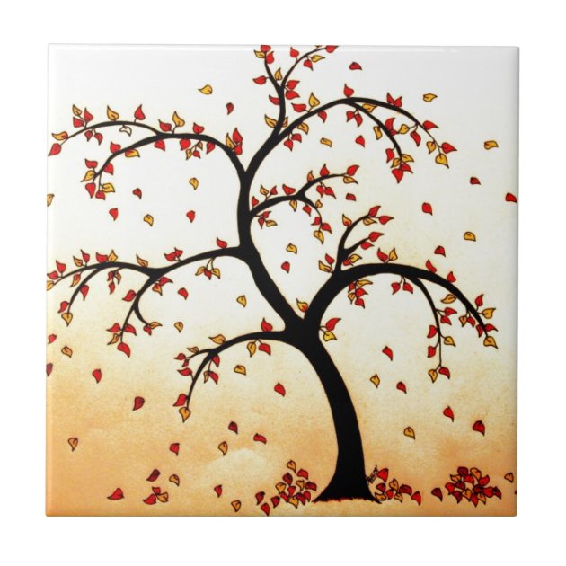 Free Vector | Hand drawn autumn tree background