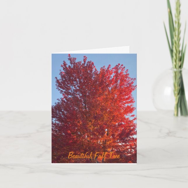 Fall Tree Picture | Note Card (Front)