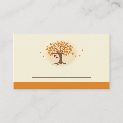 Fall Tree Place Card Business Card Templates