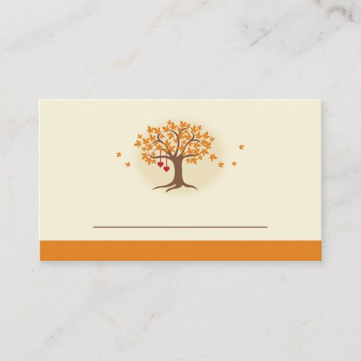 Customizable Fall Tree Place Card Business Card Templates