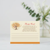 Fall Tree Recipe Card Invitation (Standing Front)