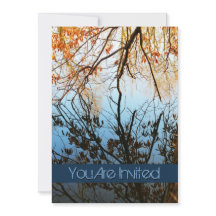 Fall Tree Reflections Wedding Invitations
