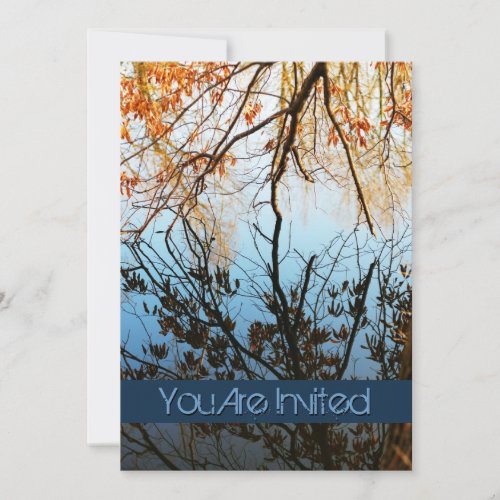 Fall Tree Reflections Wedding Invitations