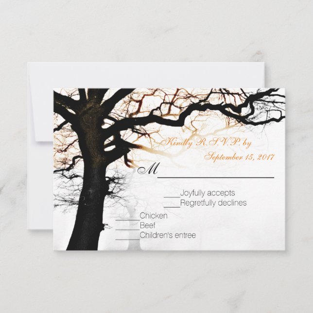 Fall Tree RSVP Card (Front)